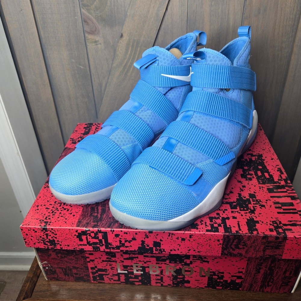 Nike LeBron Soldier 11 Mens 18 Coastal Blue Open Box 897644-402 Basketball Shoes